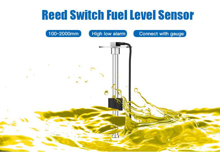 Reed switch fuel level sensor