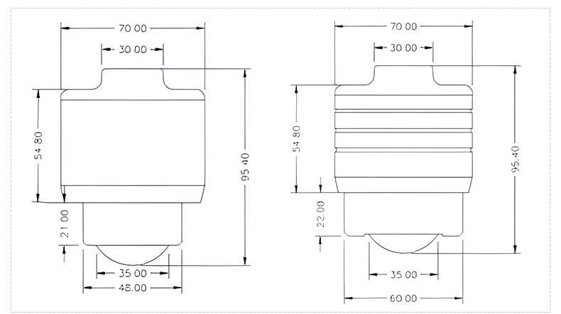 Dimension of radar level sensor