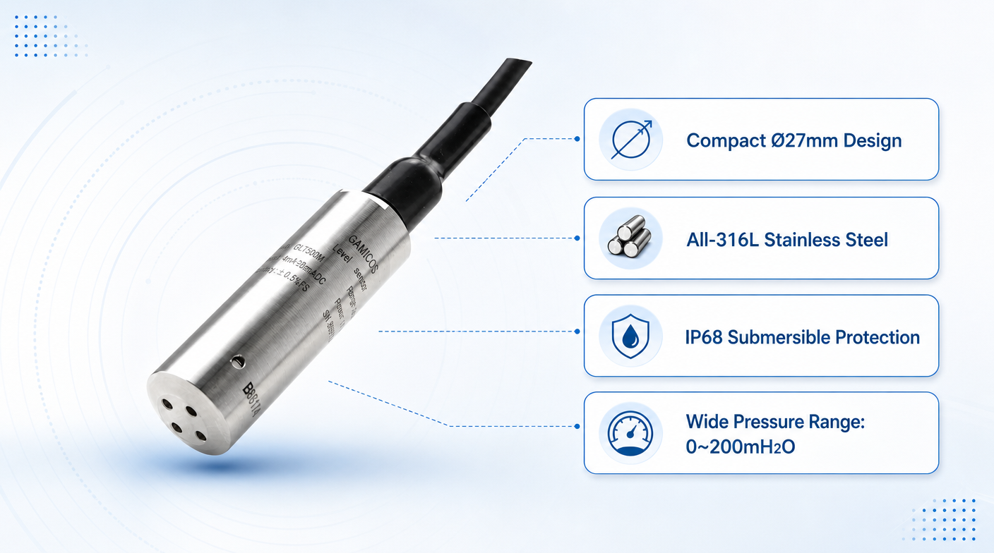 GAMICOS GLT500 Submersible Level Sensor GAMICOS GLT500 Submersible Level Sensor