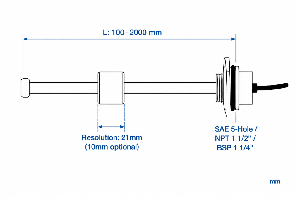 Fuel Level Sender | GLTV3 Reed Switch Fuel Level Sensor
